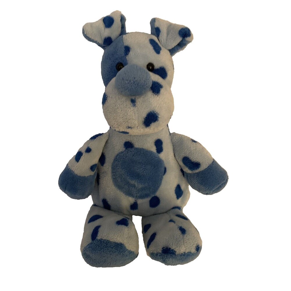 Burton & Burton Puppy Dog Plush 10" Blue Spotted Stuffed Animal Bean 2006